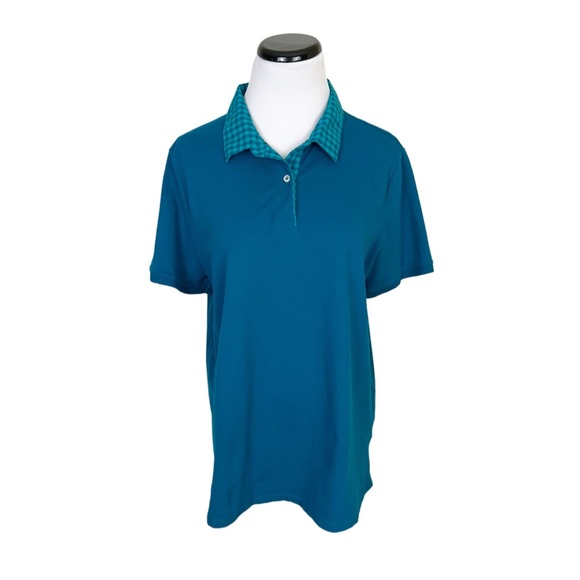Lands' End Tops - Lands End Womens XL Polo Shirt Short Sleeve Cotton Teal